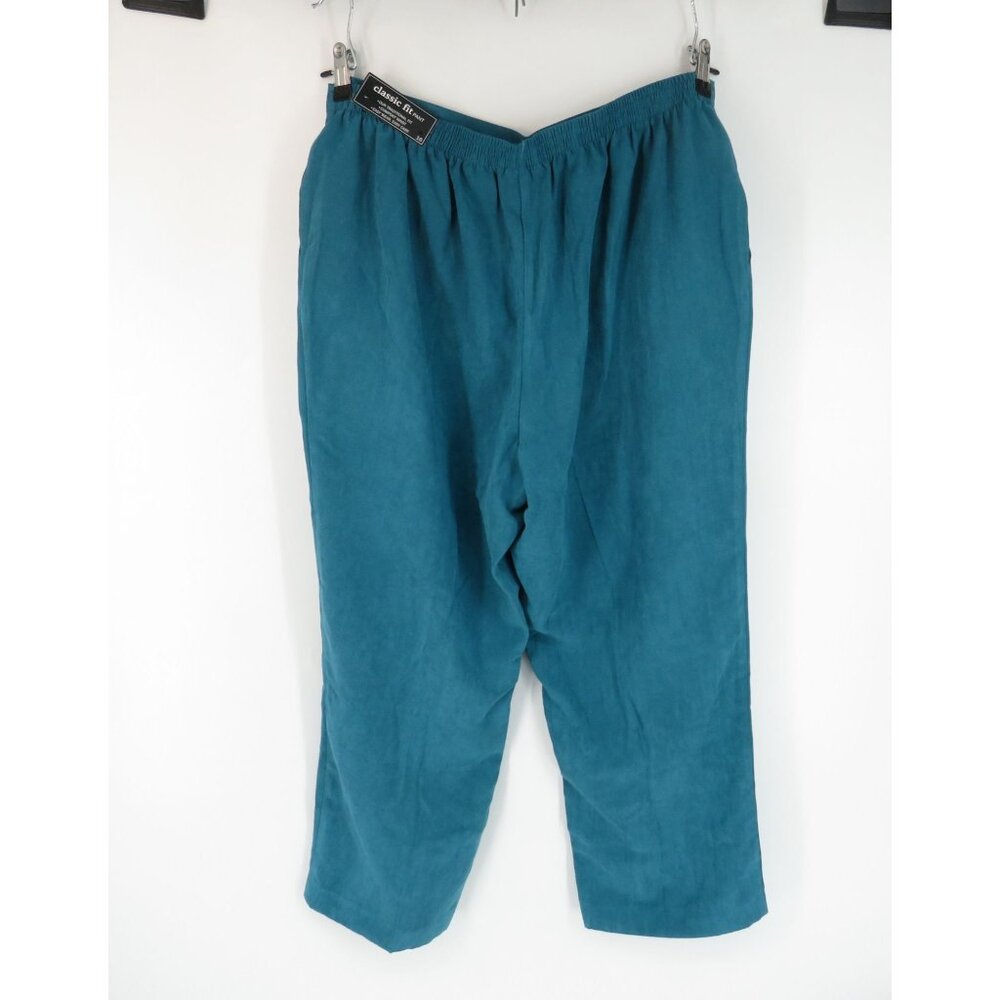 Alfred Dunner Classic Fit Comfort Waist Proportioned Short Pants Size 16 Blue NW